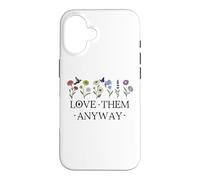 Carcasa para iPhone 16 Love Them Anyway Bible Verse Matthew 5:44 Faith Luke 23:24