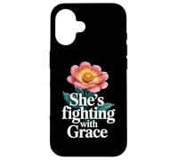 Carcasa para iPhone 16 Luchando con Gracia Guerrero Cáncer Inspirador