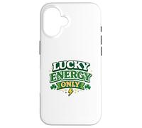 Carcasa para iPhone 16 Lucky Energy Only 17 de Marzo Fiesta Irlandesa Clover St Patricks