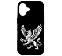 Carcasa para iPhone 16 Majestuoso Griffin con alas Fierce Mythic Beast Line Art