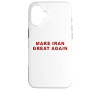 Carcasa para iPhone 16 Make Iran Great Again - Minimal Text White & Red