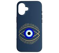 Carcasa para iPhone 16 Mal de Ojo Azul con símbolo de protección mística para Hombres y Mujeres