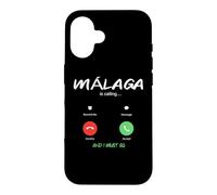 Carcasa para iPhone 16 Málaga está Llamando y Tengo Que IR a España de Viaje