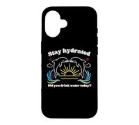 Carcasa para iPhone 16 MANTENTE HIDRATADO - ¿BEBISTE Agua Hoy? Delfines