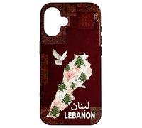 Carcasa para iPhone 16 Mapa de la Bandera del Líbano, Beirut, Cedro, diseño de Patrimonio libanés