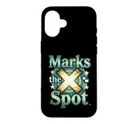 Carcasa para iPhone 16 Marks The Spot Map Brújula Navegación Diseño de Aventura
