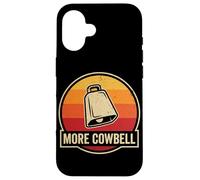 Carcasa para iPhone 16 Más Instrumento Musical del Amante del Tambor Vintage del Baterista de Cowbell