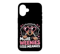 Carcasa para iPhone 16 Más Salchichas, Menos malvados, Gracioso Perro Salchicha