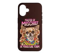 Carcasa para iPhone 16 Master of Mischief in Miniature Form Chihuahua