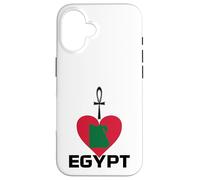 Carcasa para iPhone 16 Me Encanta el Ankh, el Mapa de Egipto y la Clave Ankh Clave de Vida