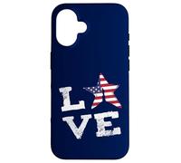 Carcasa para iPhone 16 Me Encanta la Bandera de la Libertad de EE. UU., Que Dice Que es una au Pair Orgullosa Patriota