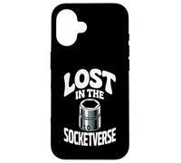 Carcasa para iPhone 16 Mecánico de Coches Lost In The Socketverse con Enchufe de 10 mm