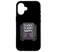 Carcasa para iPhone 16 Mechanical Keyboard Custom Switch Clicky Clacky Happy