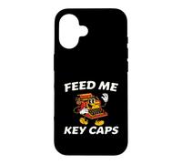 Carcasa para iPhone 16 Mechanical Keyboard Feed Me Key Caps Retro Typist