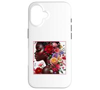 Carcasa para iPhone 16 Melanin Floral Woman Black History Month African American