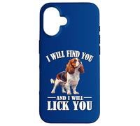 Carcasa para iPhone 16 Mens Womens Find You Lick You Tri Color Cavalier Dog Mom