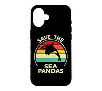 Carcasa para iPhone 16 Mens Womens Killer Whale Save The Sea Pandas Orca Lover