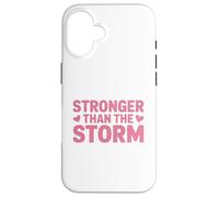 Carcasa para iPhone 16 Mensaje de fe Cristiana más Fuerte Que la tormenta