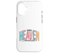 Carcasa para iPhone 16 Mensaje Retro Cristiano del Cielo Cruz fe