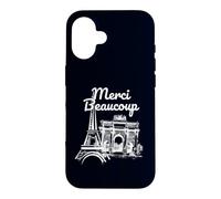 Carcasa para iPhone 16 Merci Beaucoup Divertido Francés Diciendo París Amante Parisino