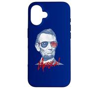 Carcasa para iPhone 16 Merica Lincoln - 4th July Veterans or Memorial Day Abe