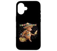 Carcasa para iPhone 16 Mexicano Vaca Poncho Cinco De Mayo Fiesta Sombrero Meme