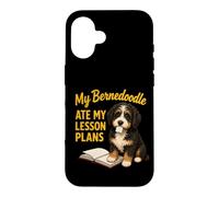 Carcasa para iPhone 16 Mi Bernedoodle se comió mis Planes de lecciones Funny Teacher