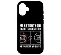 Carcasa para iPhone 16 Mi Plan de Juego es Ultra Secreto Entrenador de Baloncesto