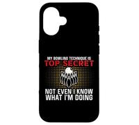 Carcasa para iPhone 16 Mi técnica de Bolos es Top Secret Funny Bowling Bowler