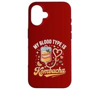 Carcasa para iPhone 16 Mi Tipo de Sangre es Kombucha