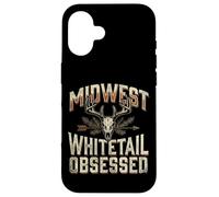 Carcasa para iPhone 16 Midwest Whitetail Deer Skull Buck Hunting Vintage