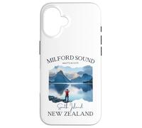 Carcasa para iPhone 16 Milford Sound Fjord Senderismo Souvenir Turístico Vacaciones Hombres Niños