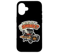 Carcasa para iPhone 16 Mind If I Smoke Meat Lover BBQ Smoker Brisket Carnivore Broma