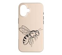 Carcasa para iPhone 16 Minimalista Abeja Línea Anatómica Ilustración Miel