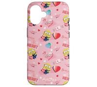 Carcasa para iPhone 16 Minions Big Heart All Over Print