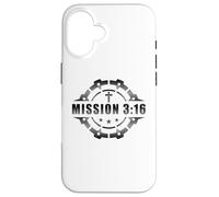 Carcasa para iPhone 16 Mission 3:16 - Christian Faith Church Ministry Soldier