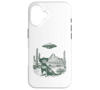 Carcasa para iPhone 16 Misterioso Sombrero de Gato Grande no identificado artesanía Escena árida