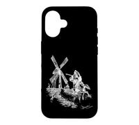 Carcasa para iPhone 16 Molinos de Viento de Lucha Don Quijote