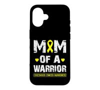 Carcasa para iPhone 16 Mom of a Warrior Childhood Cancer Awareness Mother Women