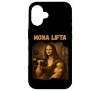 Carcasa para iPhone 16 Mona Lifta Muscle Mona Lisa Lifting Weights Bodybuilding Gym