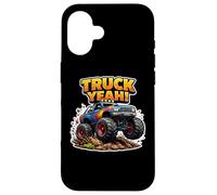 Carcasa para iPhone 16 Monster Truck Yeah Funny Pun Wordplay Fan Lover Evento Cita
