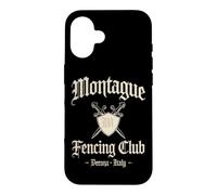 Carcasa para iPhone 16 Montague Esgrima Club Verona Italia Espadas y Escudo Envejecido