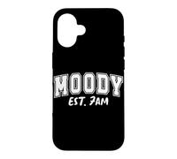 Carcasa para iPhone 16 Moody EST. 7AM: Cita Divertida para Amantes del Café