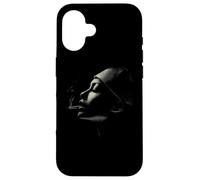 Carcasa para iPhone 16 Moody Mujer Fumando Perfil Oscuro Noir Estética