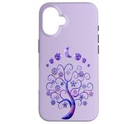Carcasa para iPhone 16 Moon Phases Tree Fases De La Luna Árbol De La Vida Rosa