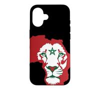 Carcasa para iPhone 16 Morocco Flag Lion of Africa Proud Moroccan Football Game
