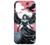 Carcasa para iPhone 16 Morrigan Diosa de la Guerra y el Destino con Cuervos y alas