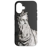 Carcasa para iPhone 16 Moses Miguel Ángel Estatua Renacentista Profeta Torá Biblia
