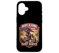 Carcasa para iPhone 16 Moto Freak Funny Motorbike Lover Dirt Bike Rider American MX