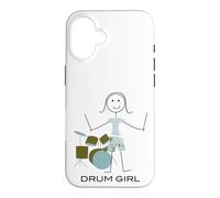 Carcasa para iPhone 16 Mujeres Divertidas Bateristas, Chicas músicas Bateristas